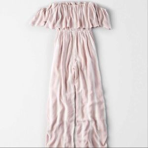 Pink and White Jumpsuit